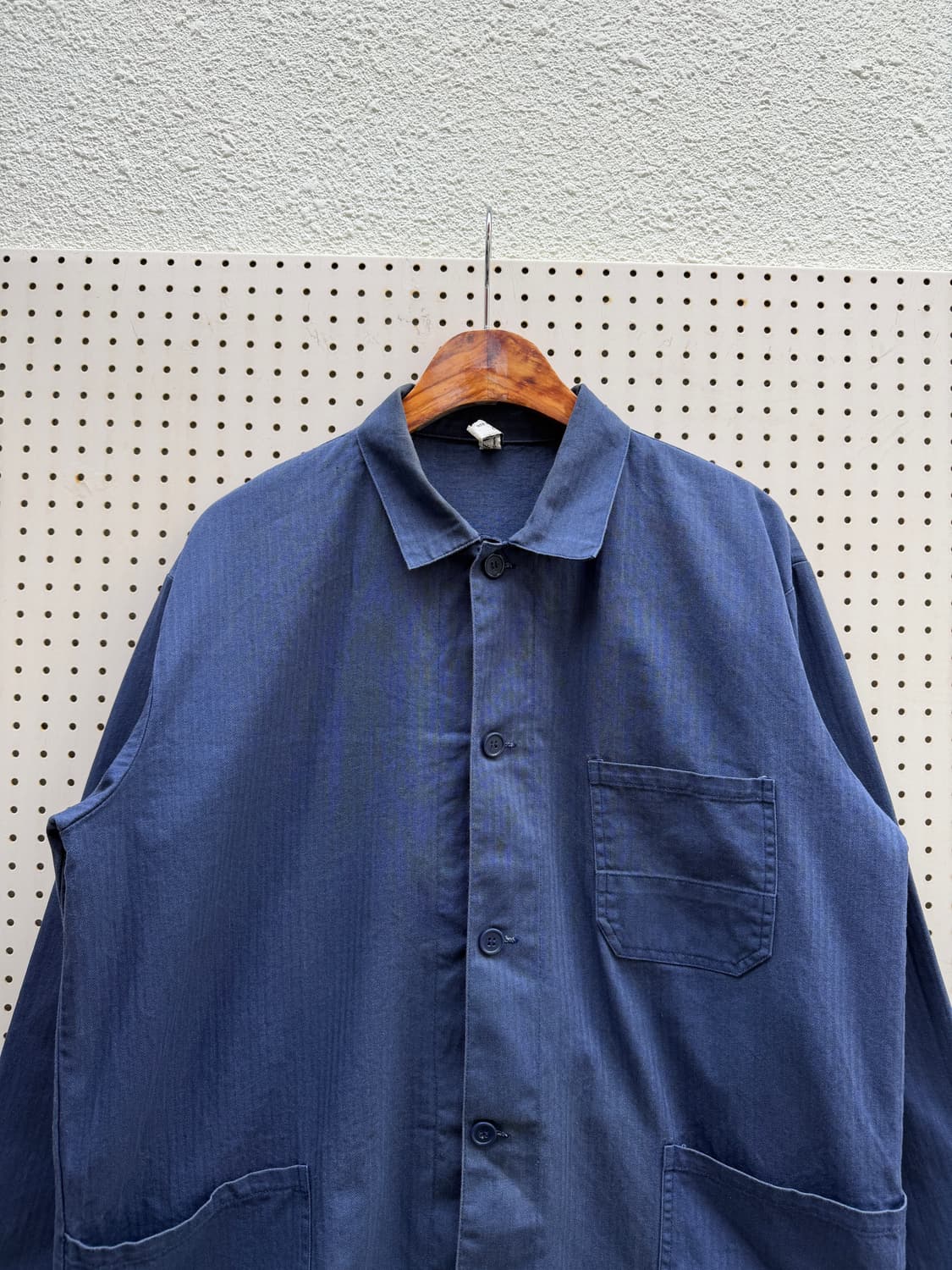 WASHED BLUE OLD VINTAGE HBT 헤링본 프렌치워크자켓 상품이미지3