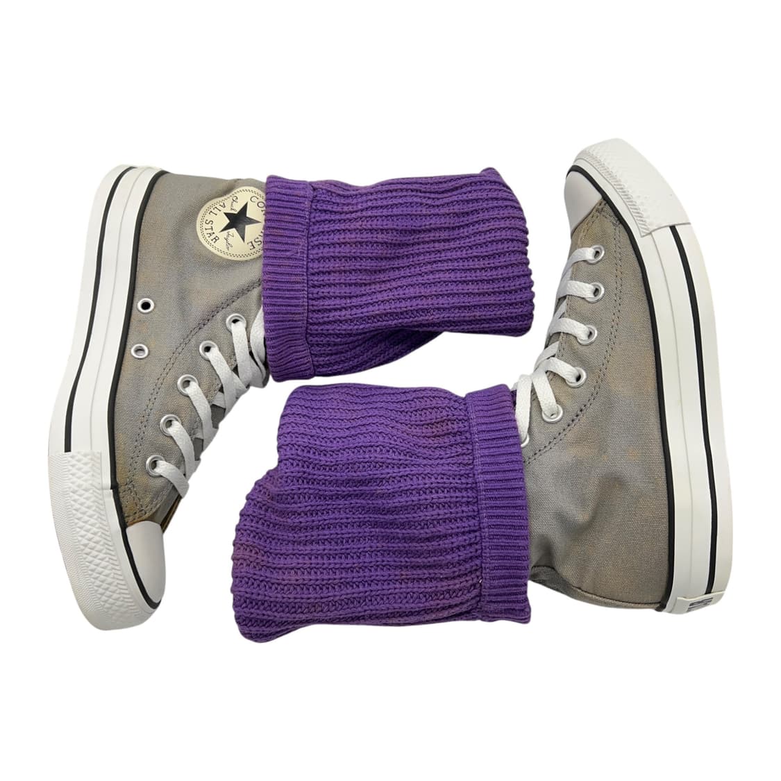 240 Vtg 컨버스 척테일러 올스타 니트 그레이 퍼플 상품이미지4