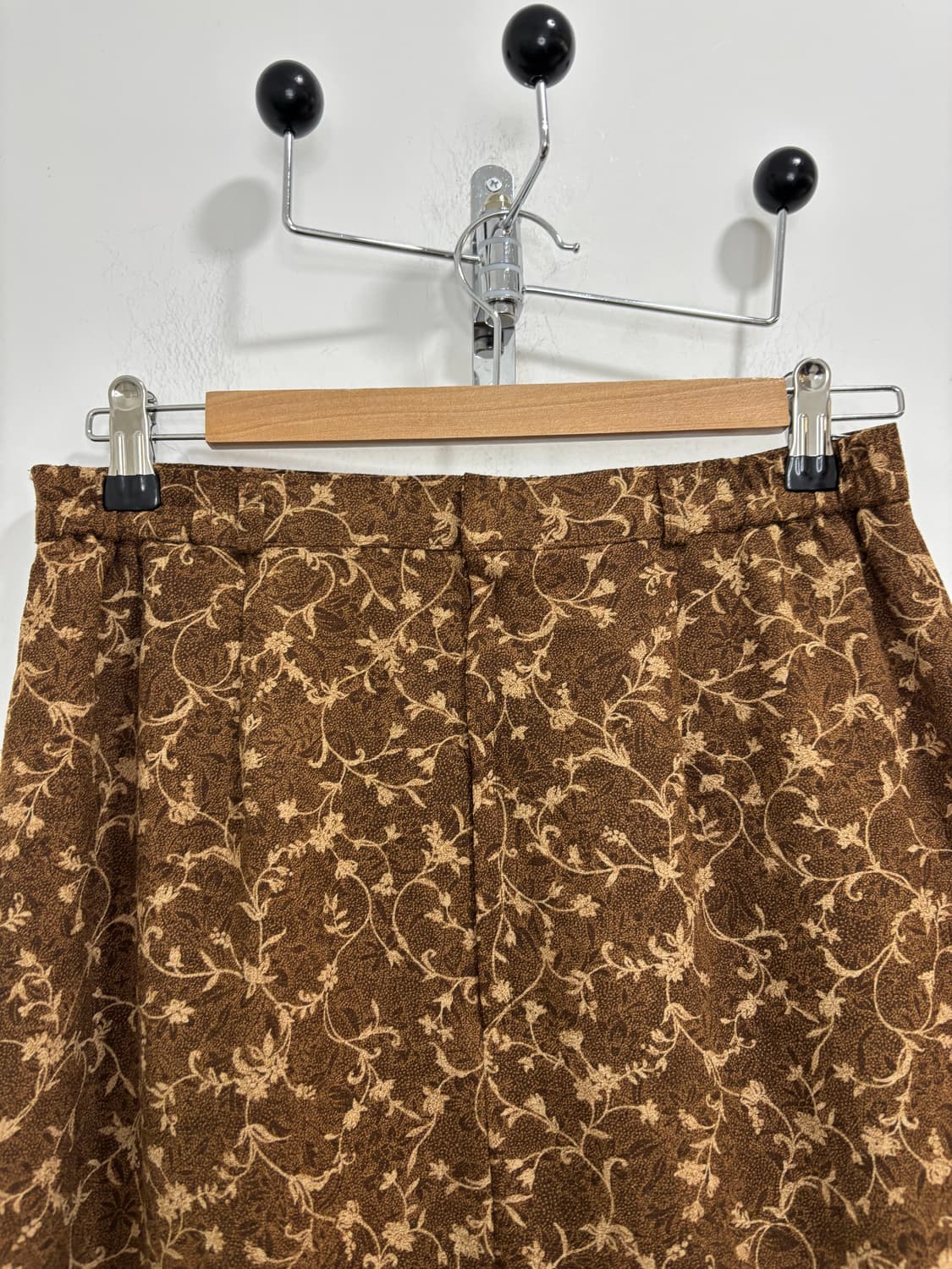 일본 빈티지 브라운 플라워패턴 스커트 치마 상품이미지7