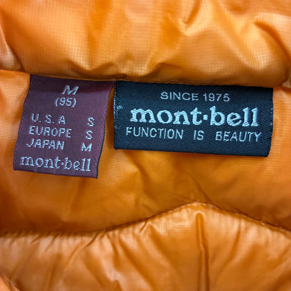 Montbell  몽벨 EX800 오렌지 퀼팅 패딩 자켓  상품이미지5