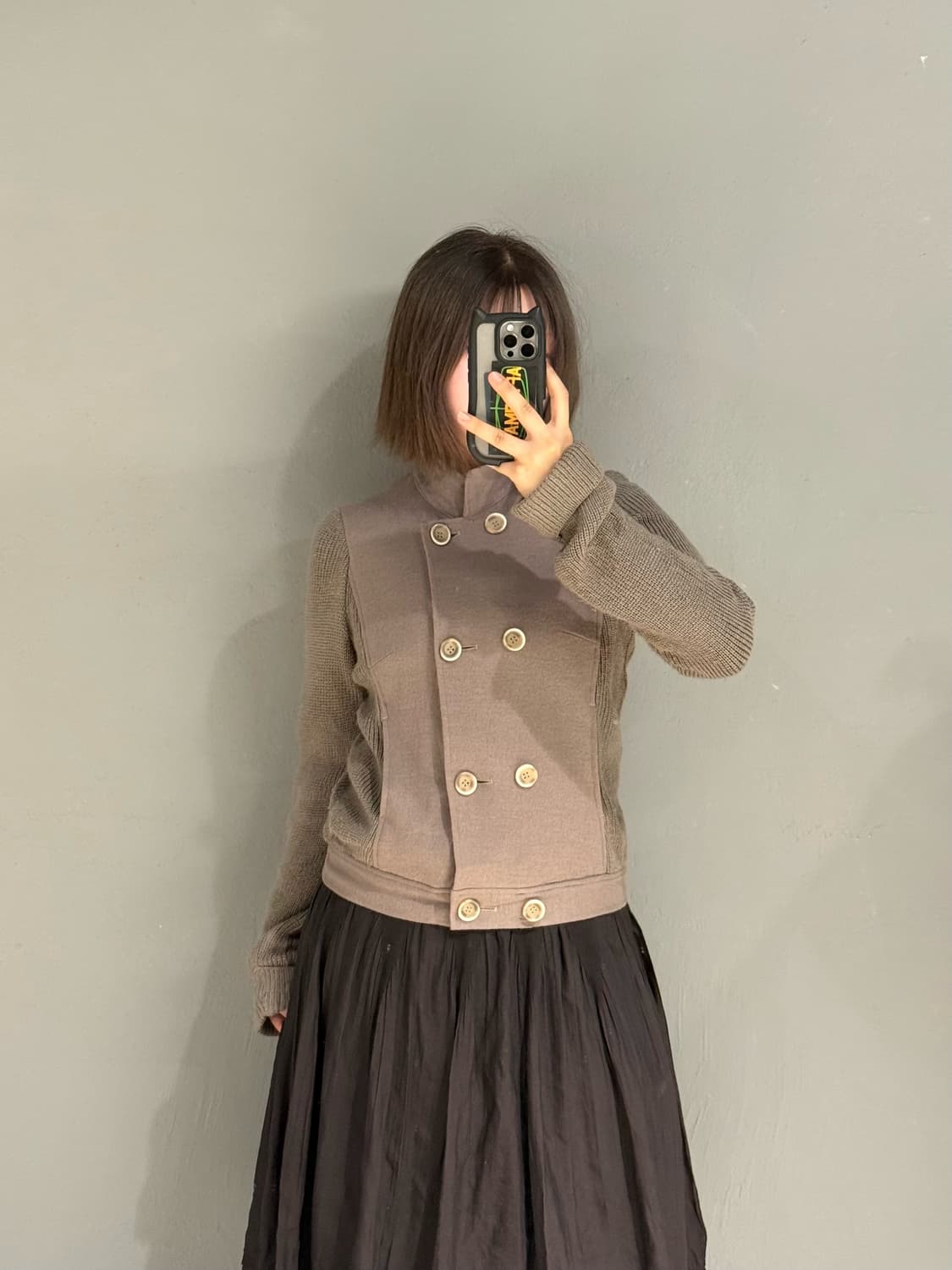 2-button knit mix detail jacket 상품이미지2