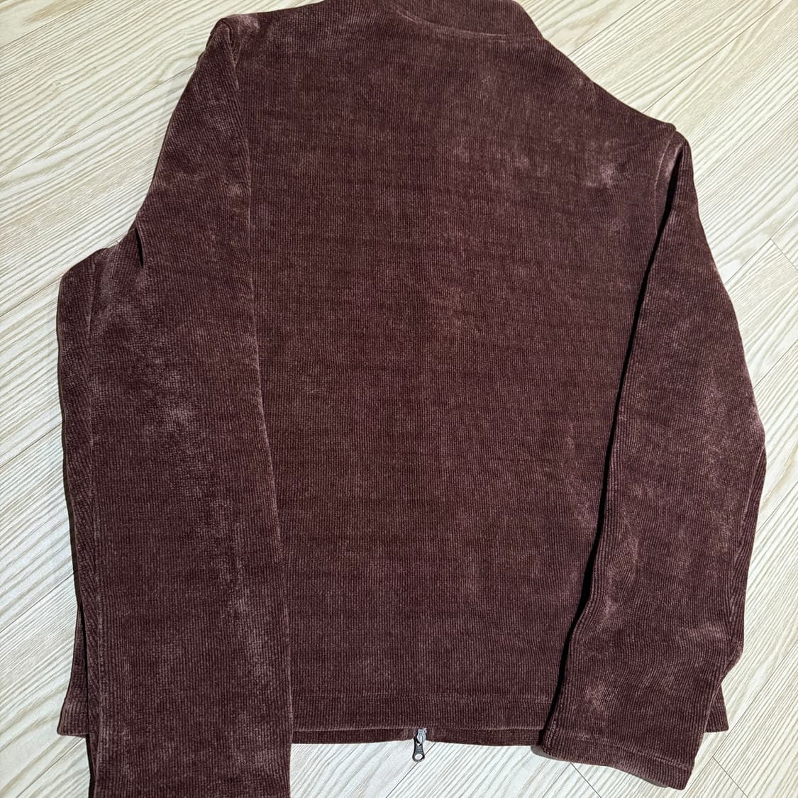 [M]아모멘토 벨벳 집업 점퍼 버건디 상품이미지3