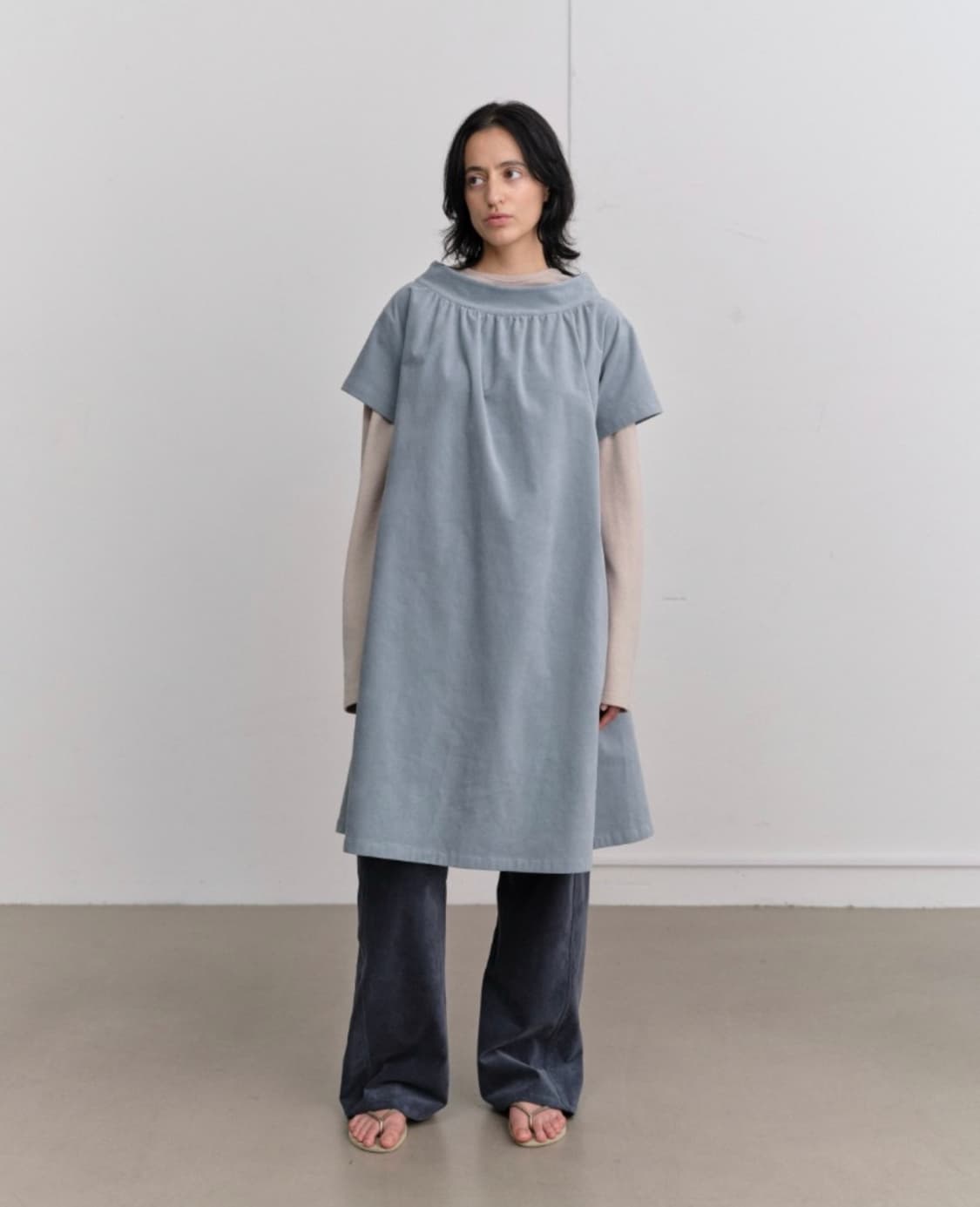 Origami dress light blue 상품이미지1