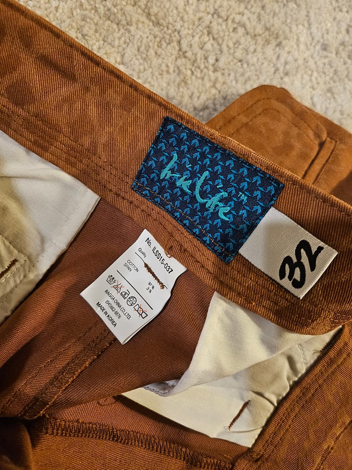 새상품(32)LRIE LIFE 남성 자카드 패턴 카고 버뮤다 팬츠 상품이미지7