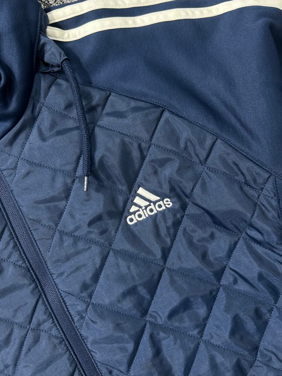 아디다스 네이비 누빔 트랙탑 져지 110 상품이미지6