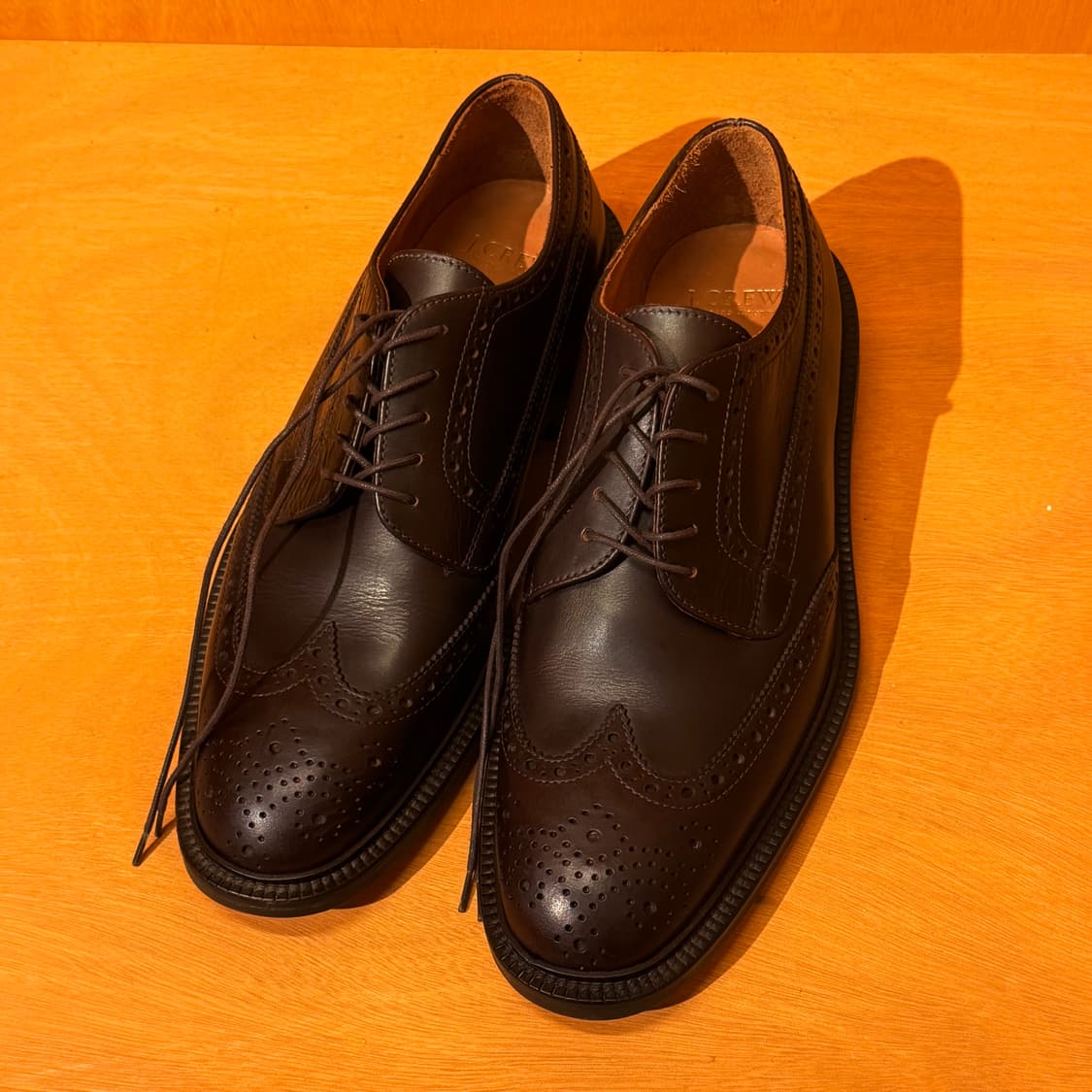 J.CREW 제이크루 이태리 카프레더 윙팁 슈즈 10.5 코도반 상품이미지5