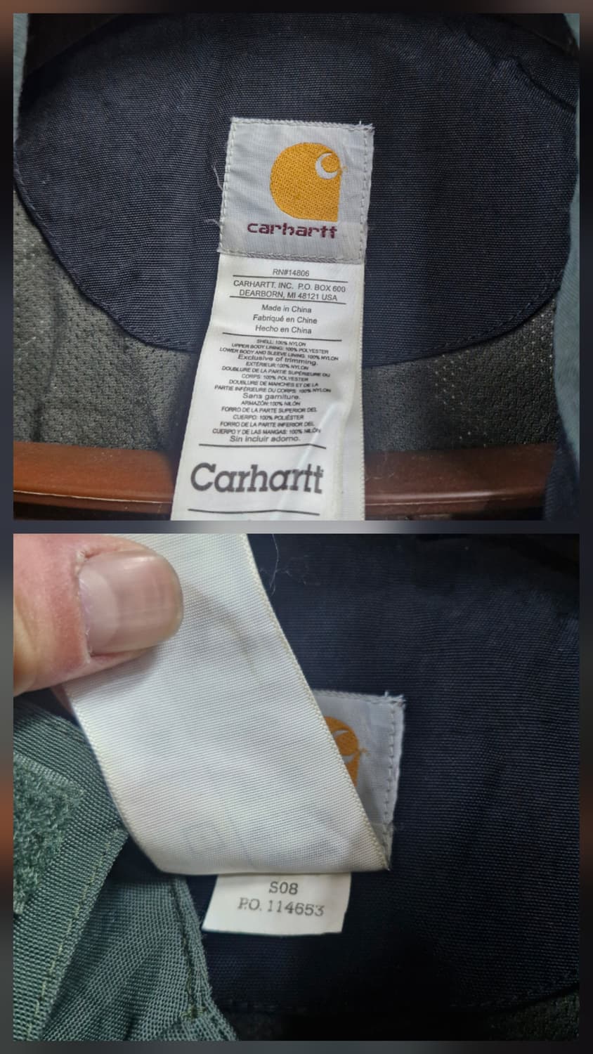 110XXL 칼하트 빈티지 쇼어라인 나일론 바람막이 자켓(짙은녹색) 상품이미지8