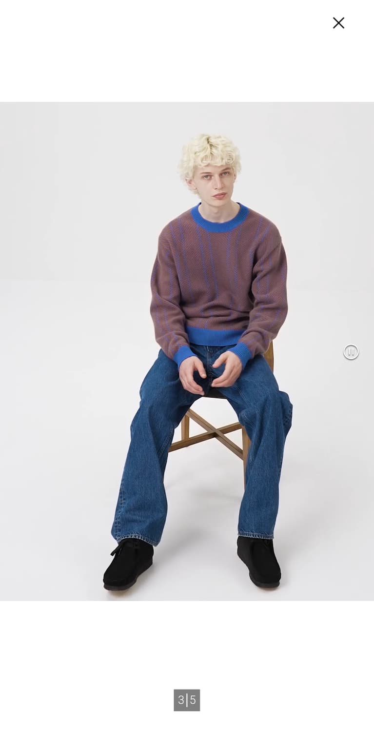 유니클로 JW Anderson 스트레이트 진 중청 29 상품이미지2