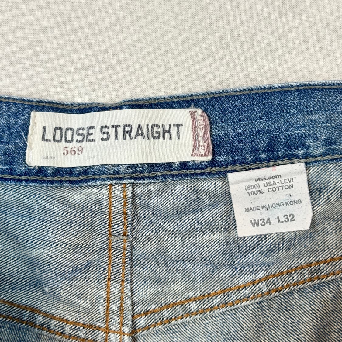 34inch) 리바이스 569 루즈핏 와이드 데님 청바지 상품이미지8