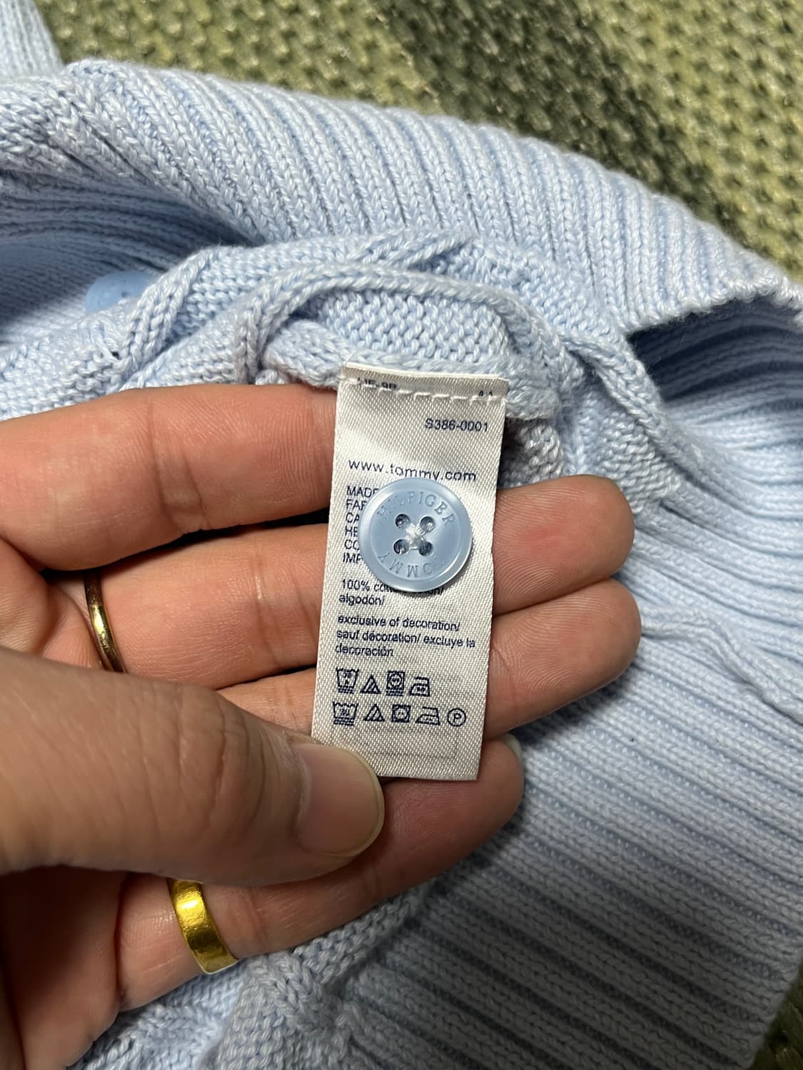 타미힐피거 U넥 니트 꽤배기 가디건 M 상품이미지7