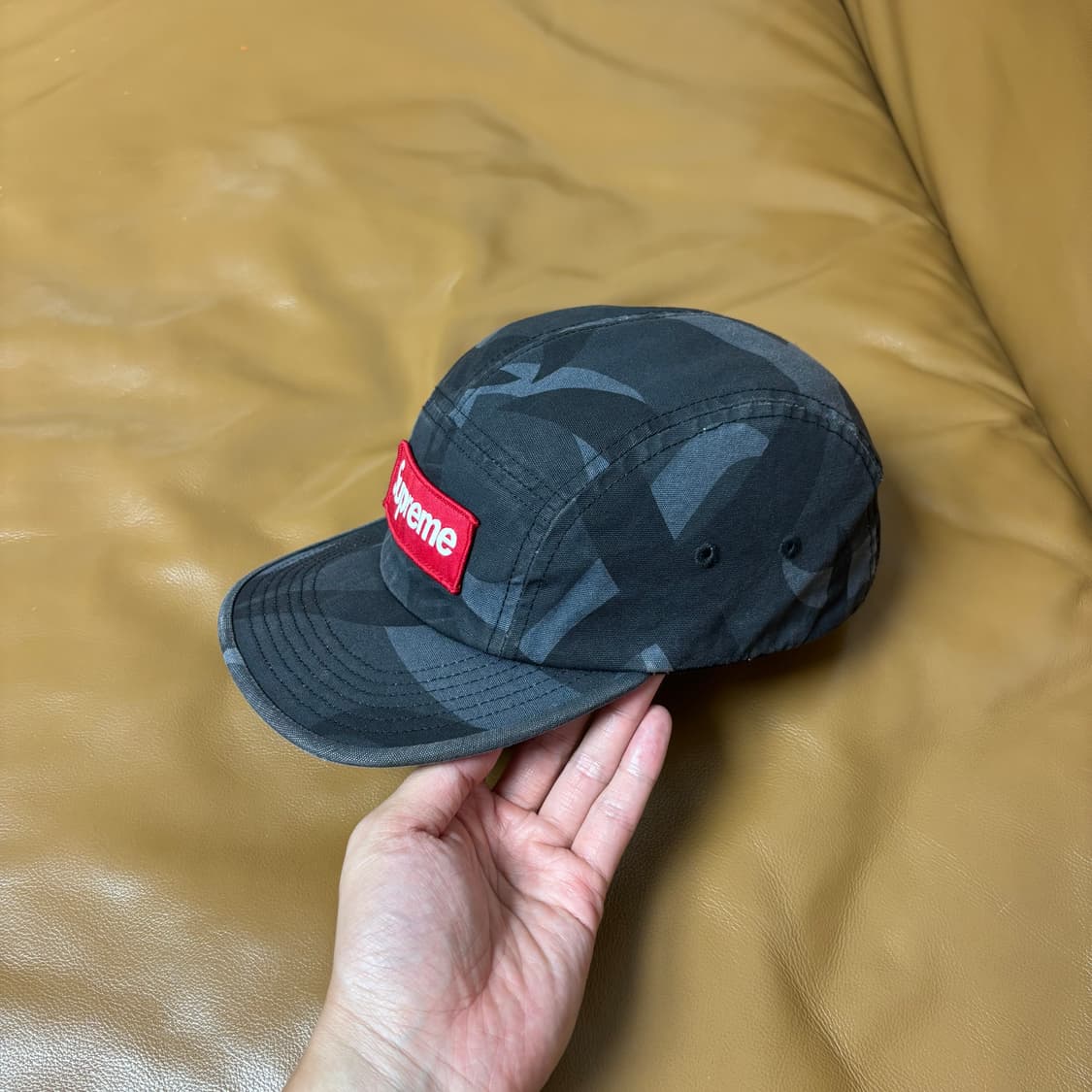 Supreme 슈프림 워시드 카모 네이비 캠프캡 모자 Camo Navy 상품이미지4
