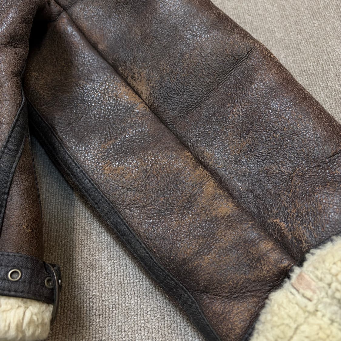 vintage B-3 레더 무스탕 상품이미지6