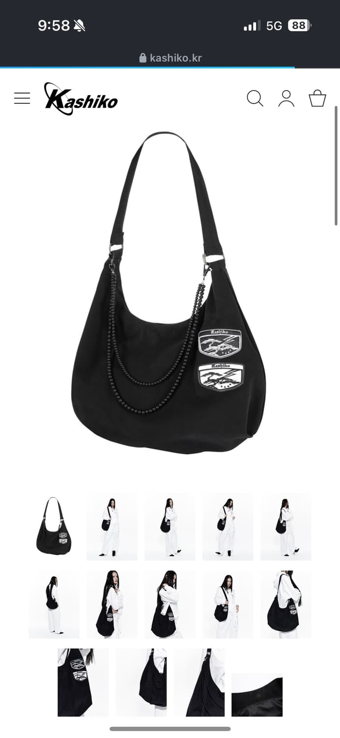 카시코 kashiko  볼체인백 Ball Chain Bag Black 상품이미지1