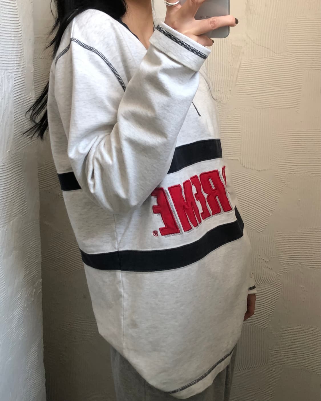 SUPREME 슈프림 16SS 로고 럭비 하프집업 상품이미지8