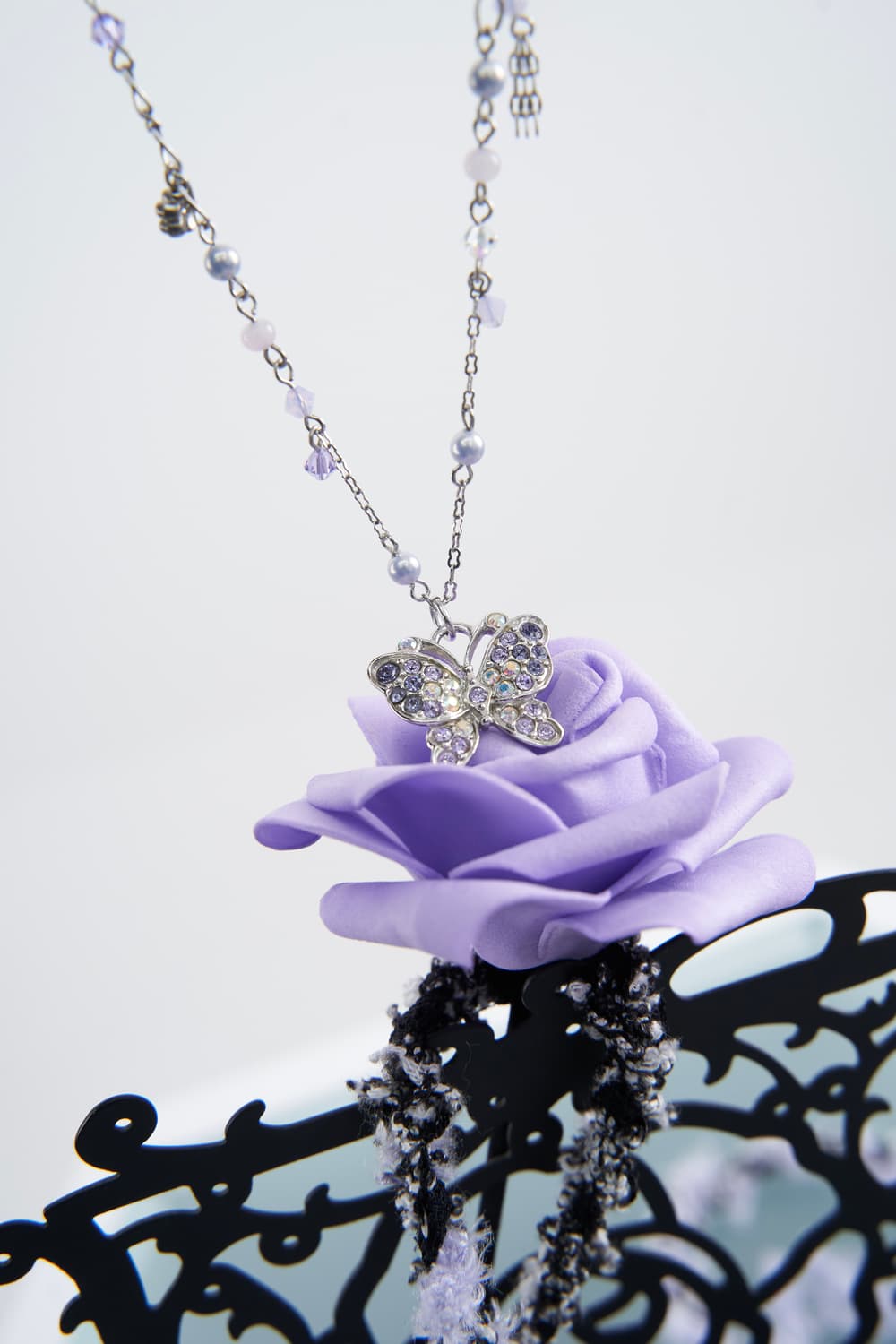 Anna sui 시그니처 퍼플 버터플라이 목걸이 상품이미지1