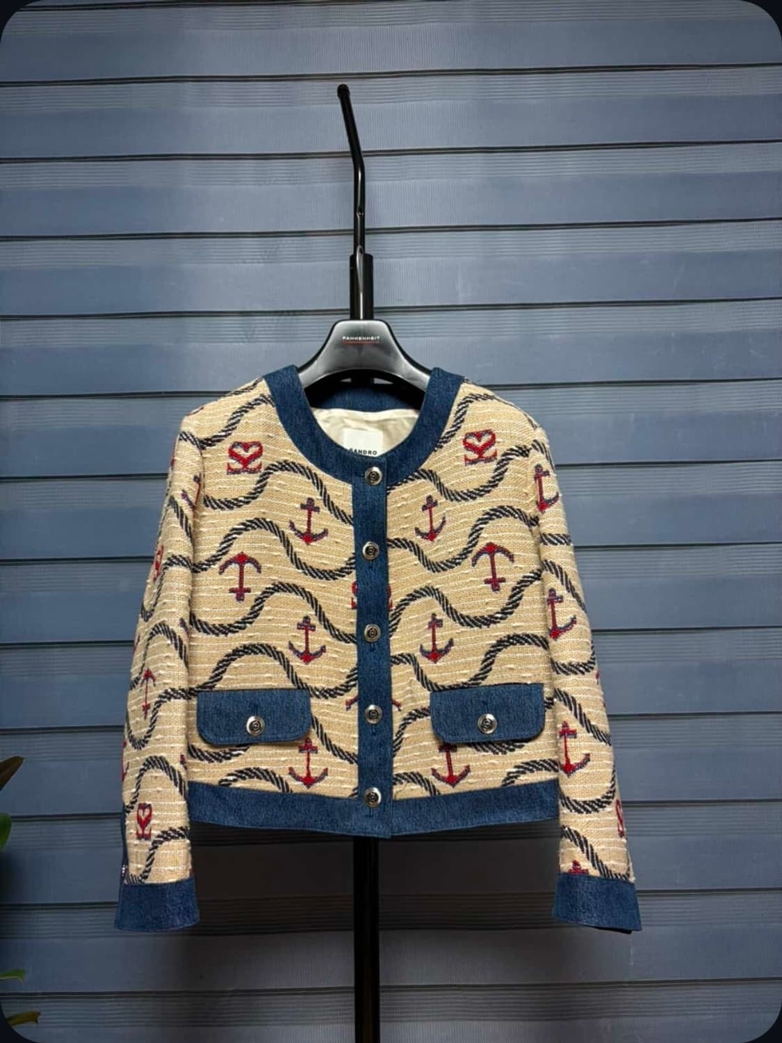 (새상품 희귀) 산드로 로제타 앵커 자카드 자켓 38 상품이미지1