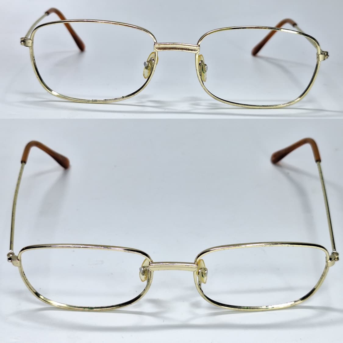 90s 일본 빈티지 스퀘어 메탈 안경테 134mm 클래식 레트로 복고 상품이미지3