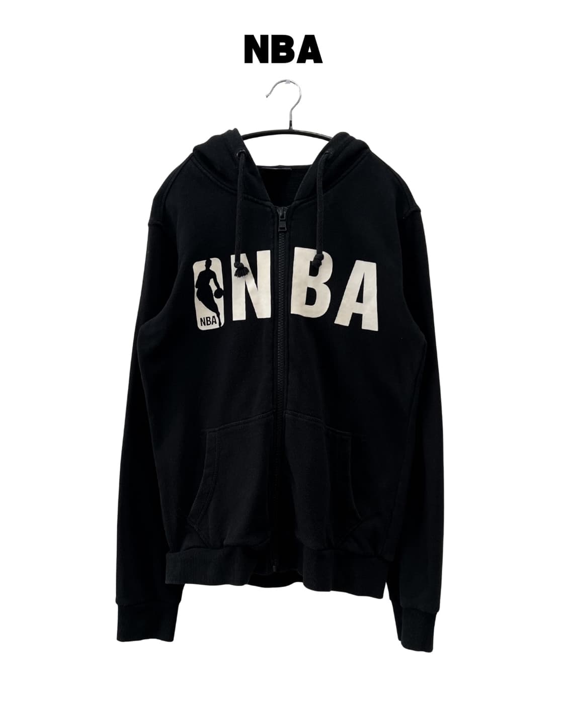 NBA 로고 프린팅 후드집업 블랙 상품이미지1