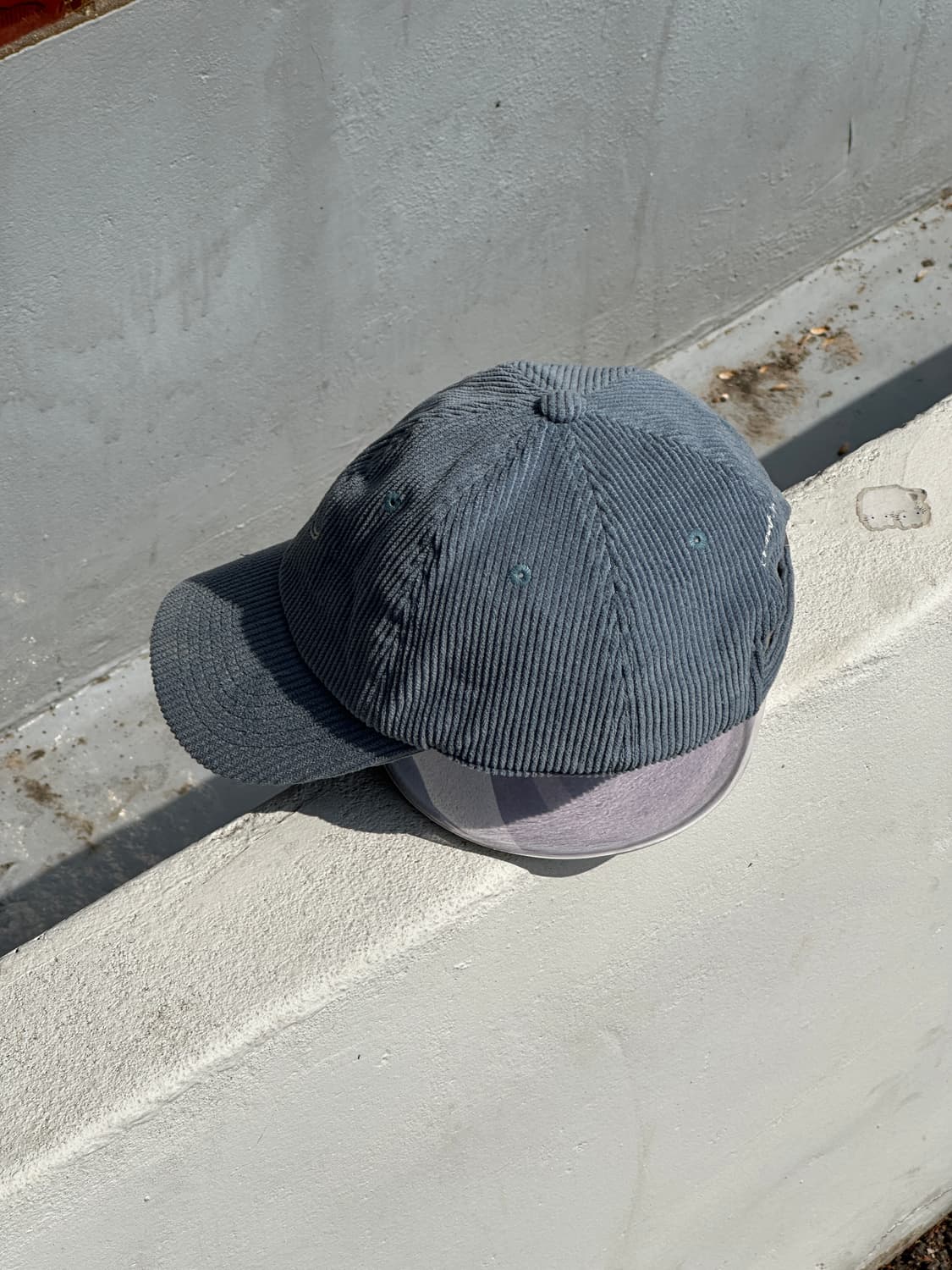 [M-L] 마크곤잘레스 왓잇이즌 로고 블루톤 코듀로이 볼캡 모자 상품이미지3