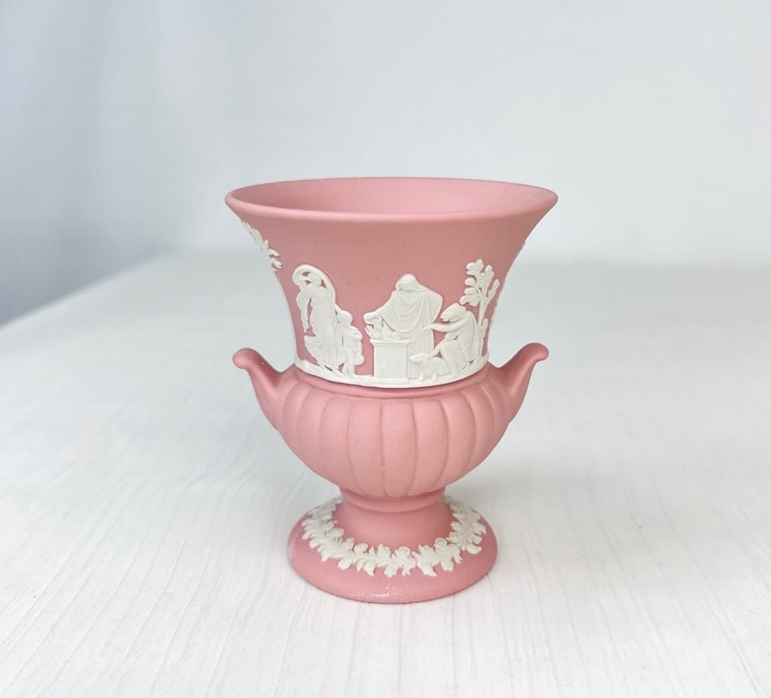[영국앤틱] 웨지우드 제스퍼웨어 귀달이 화병 베이스 _ 핑크 상품이미지2
