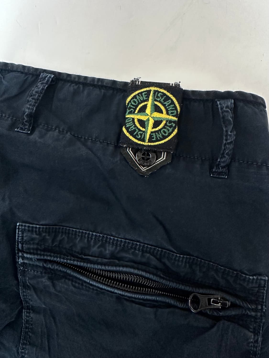 스톤아일랜드 와펜 네이비 코튼팬츠 상품이미지3