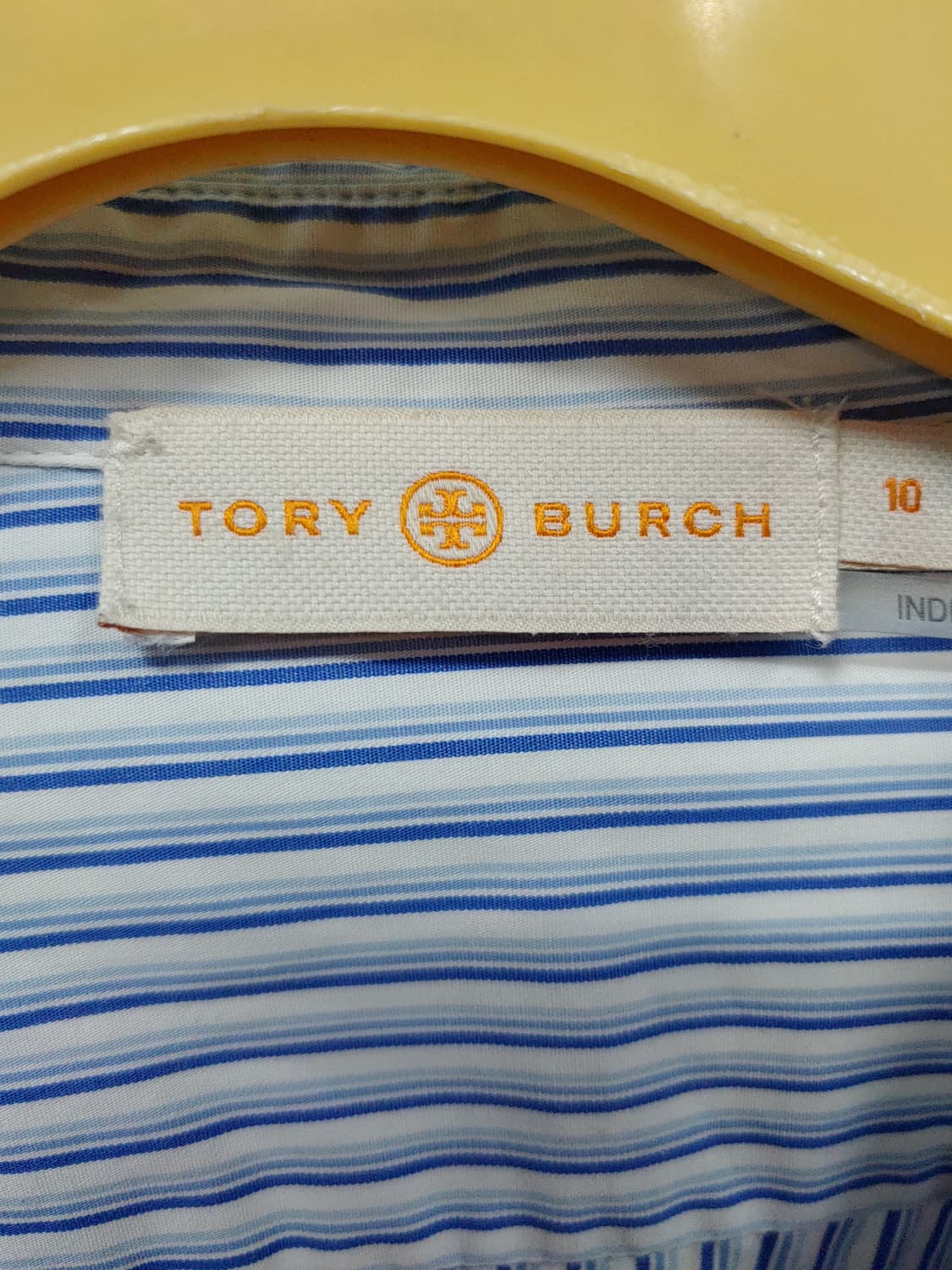 토리버치 스트라이프 셔츠 블루 플라워 자수 여성10 상품이미지5