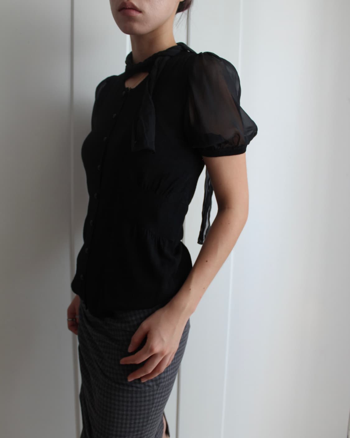 DKNY silk ribbon blouse 상품이미지7