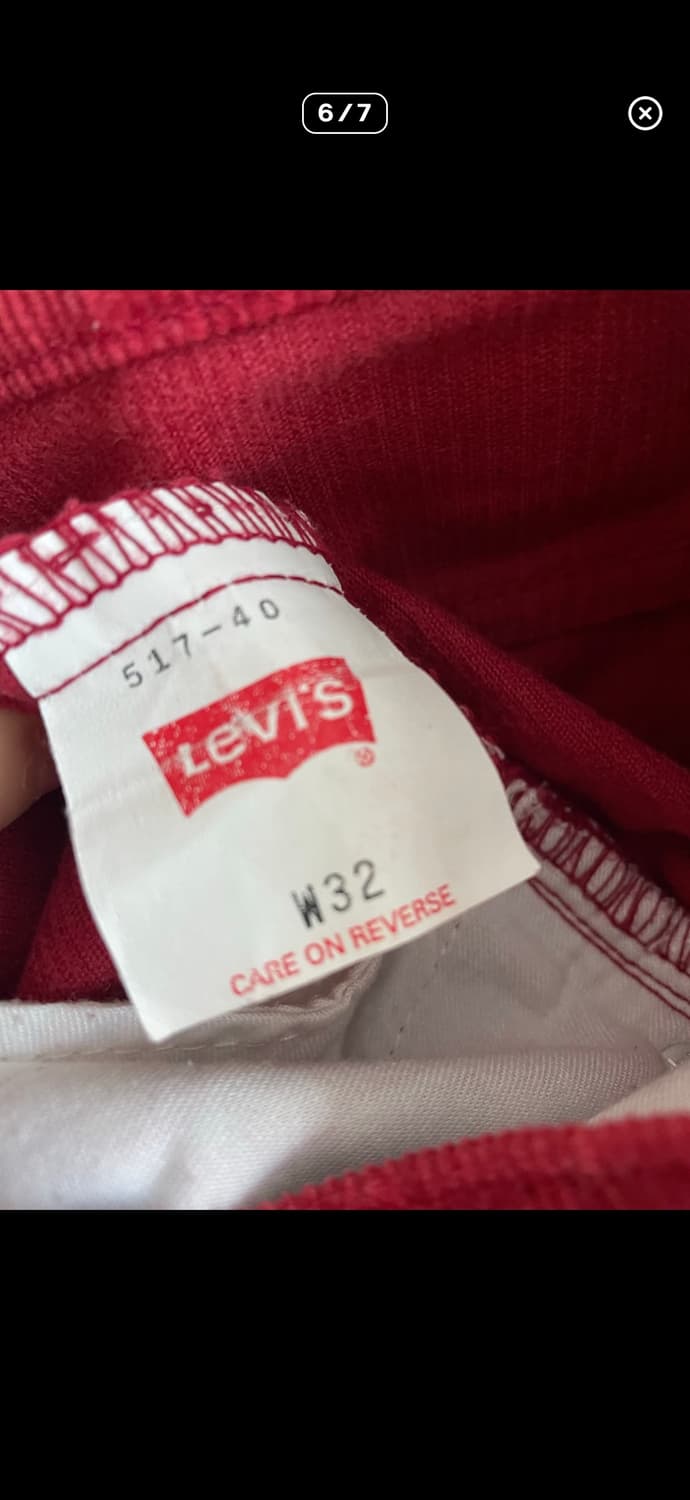 리바이스 517 코듀로이 플레어 팬츠 상품이미지6