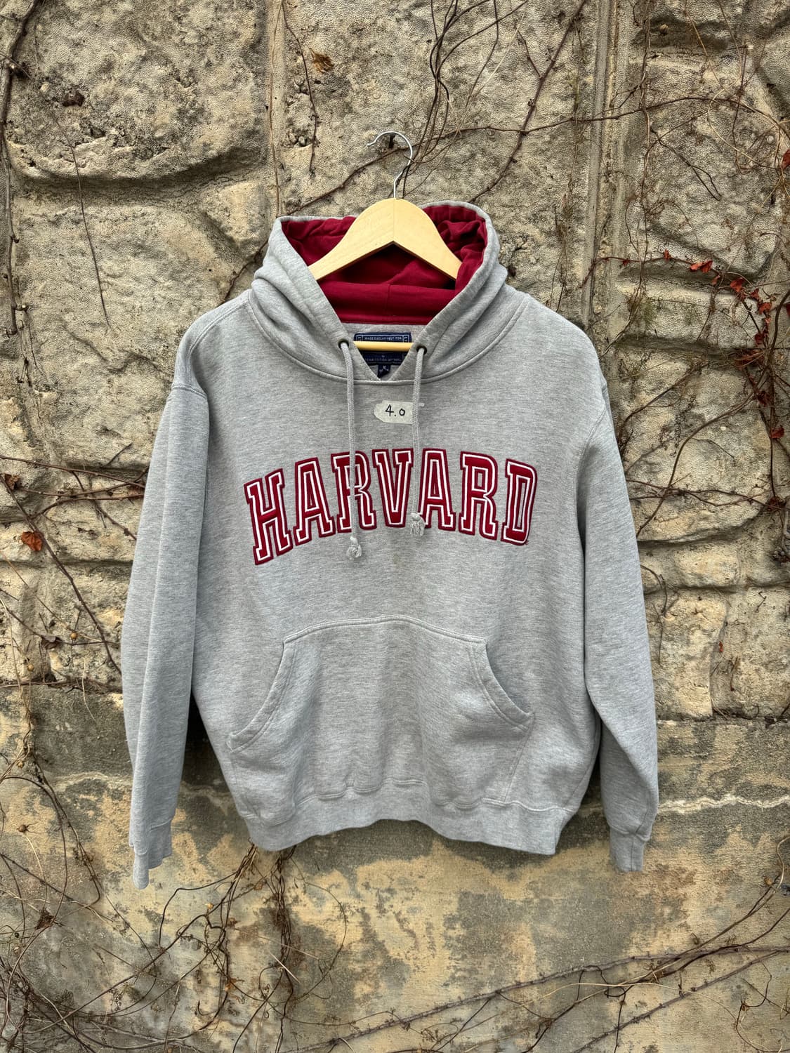 Champs 하버드 컬리지 러셀 자수 후드티 그레이 후드 후디 m 상품이미지1