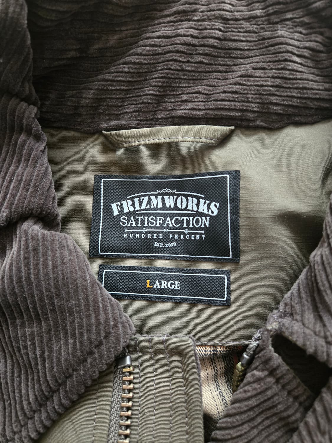 [프리즘웍스] 코듀로이 올리브,크림 자켓 L 상품이미지2