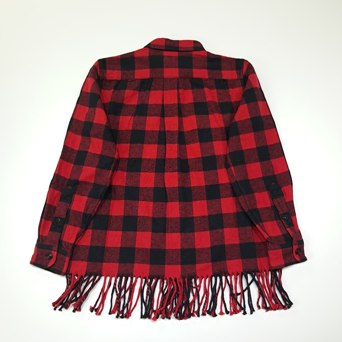 CL064 XS 폴로 랄프로렌 버팔로 체크 & 프린지 헴 웨스턴 플란넬 상품이미지8