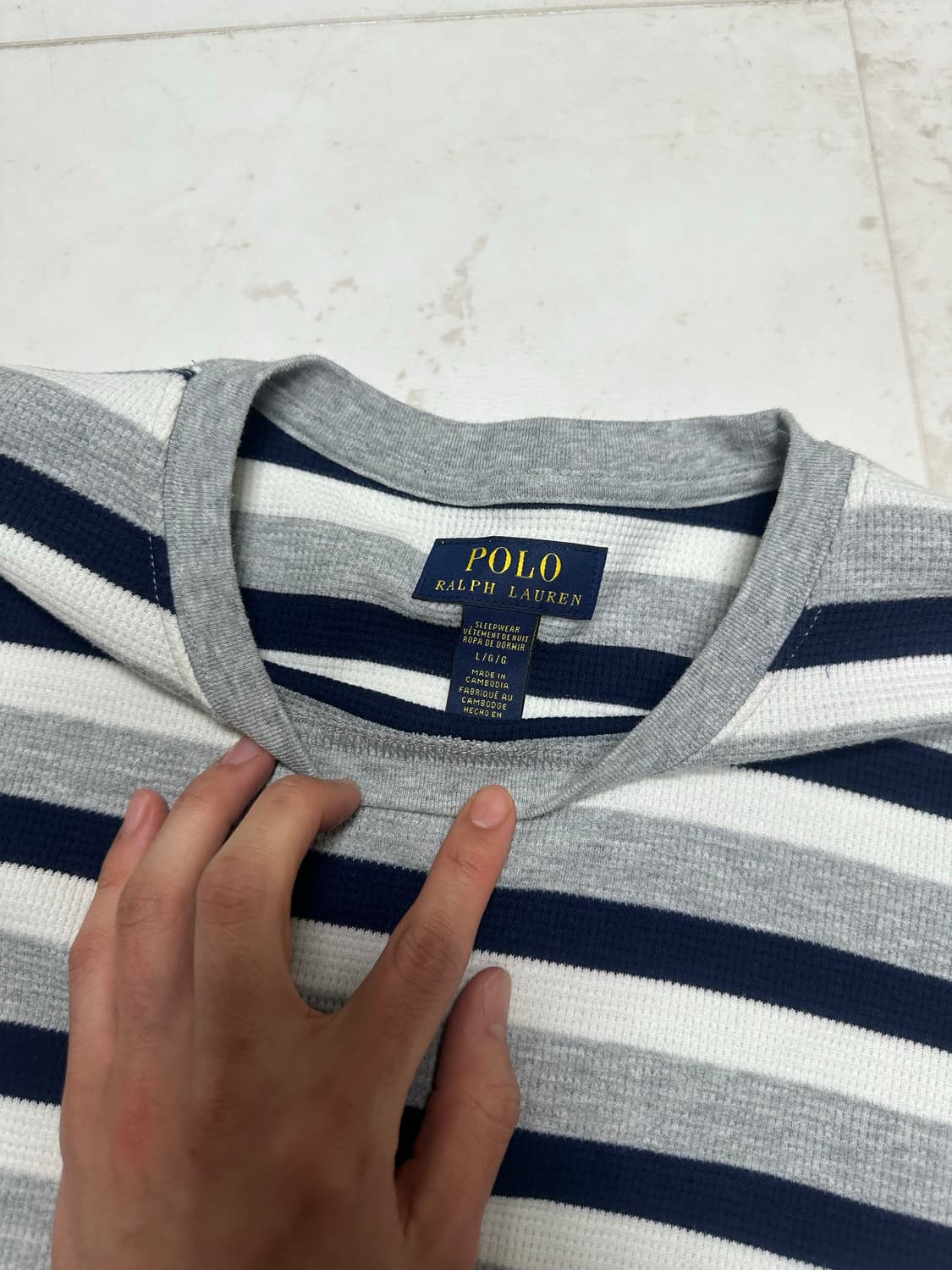 폴로 스트라이프 니트 롱슬리브 상품이미지2