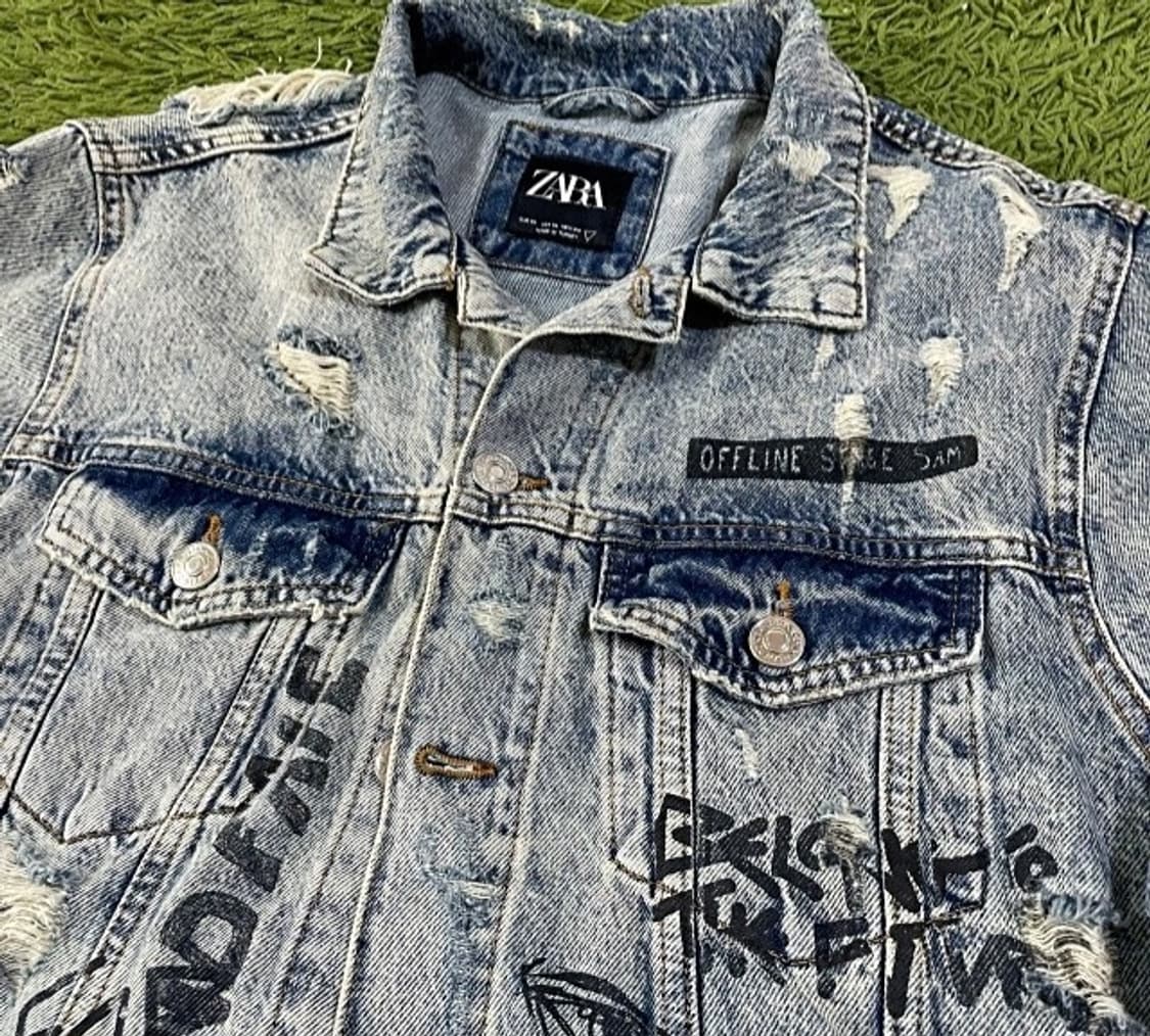 자라 데님 트러커 자켓 105/XL 상품이미지2