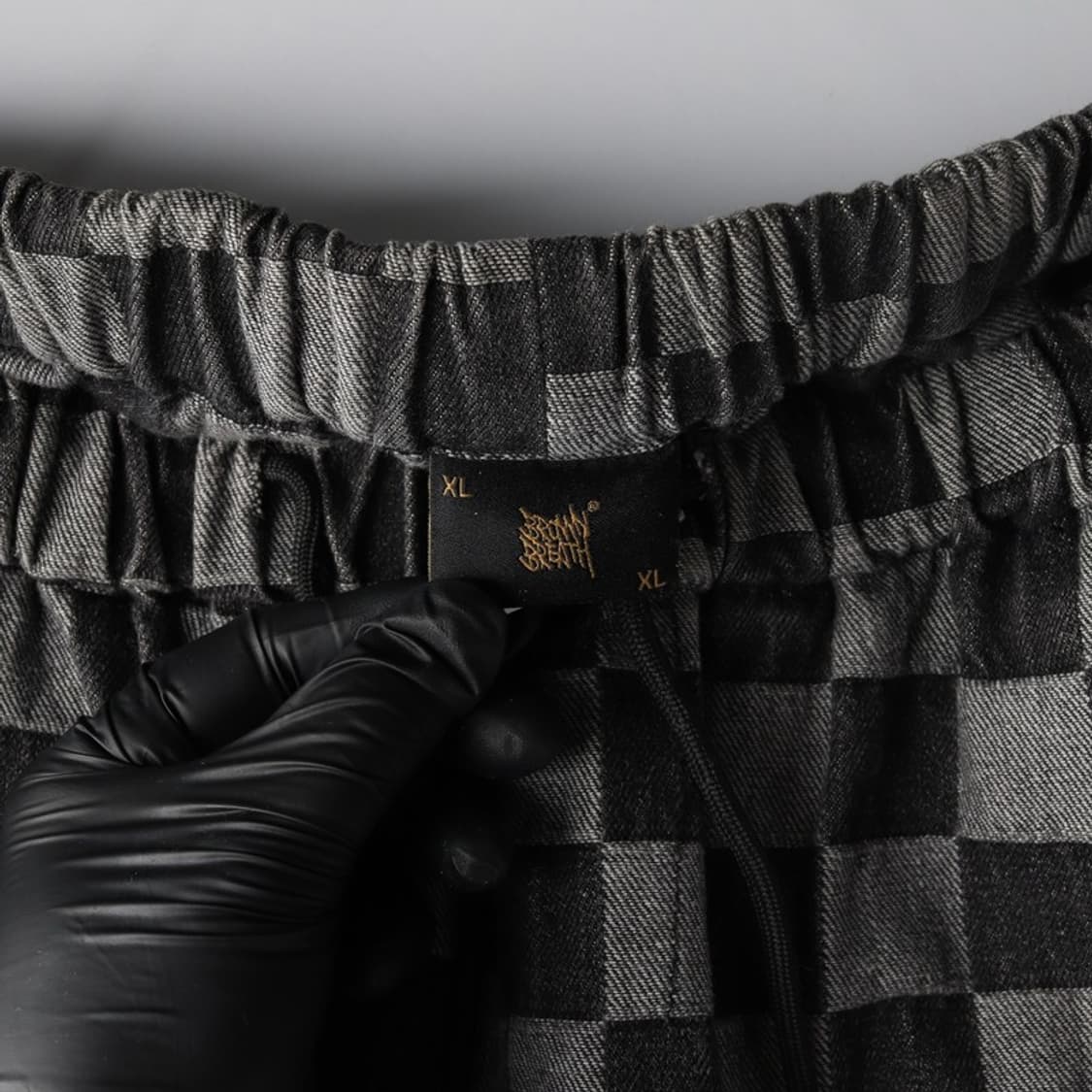 브라운브레스 빈티지 워싱 체크 와이드 밴딩 팬츠 XL 상품이미지5