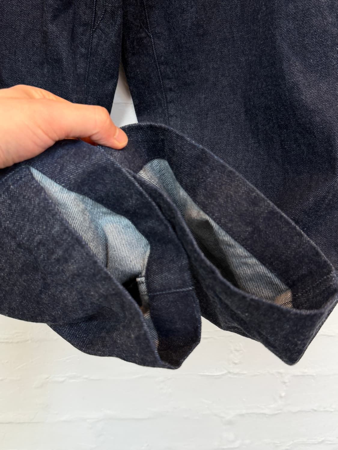 Years Ago 06oz 오카야마 코튼 신치백 데님 와이드 팬츠 2 상품이미지8