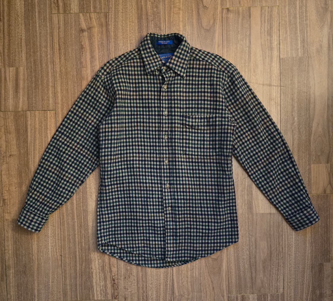90s 펜들턴 울 체크셔츠 S사이즈 상품이미지2