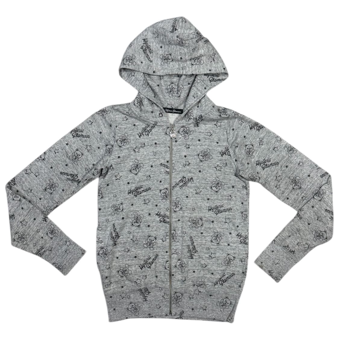 히스테릭 글래머 퍽베어 스타 패턴 글리터 후드 집업 자켓 상품이미지1