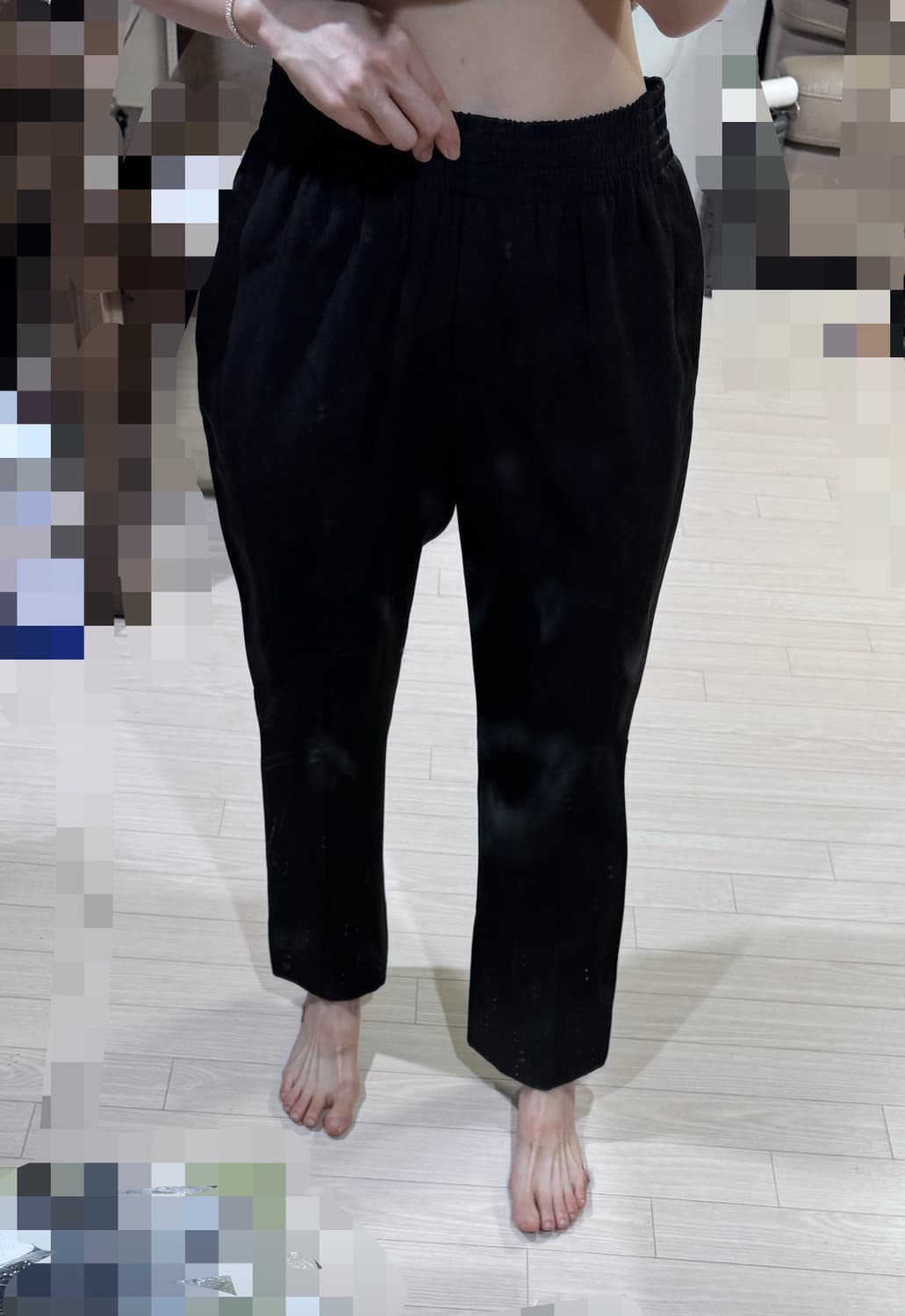 66 정품 지방시 밴딩 허리 블랙 슬랙스 정장 팬츠 바지 상품이미지3