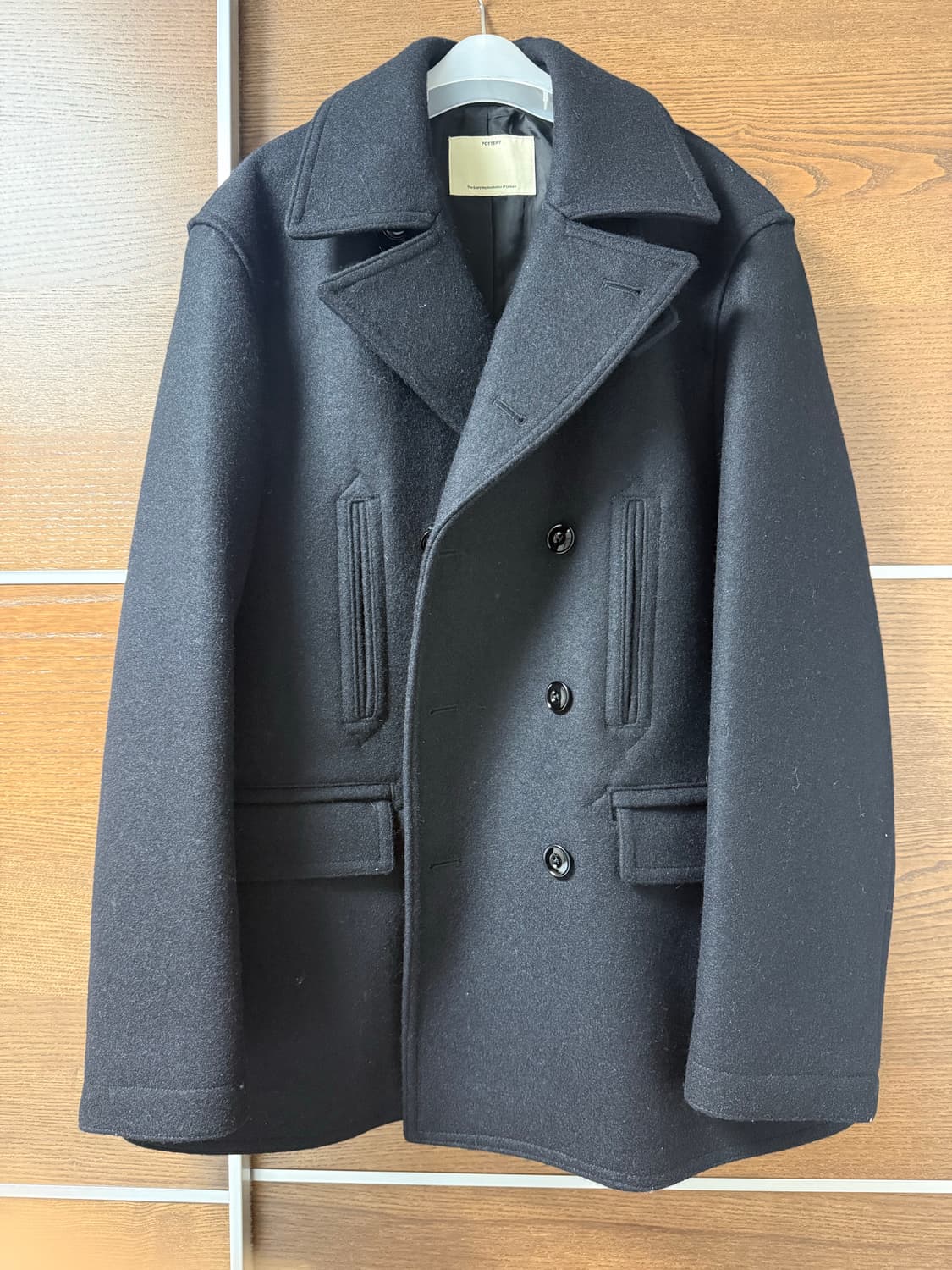 [단순착용/신품급] 포터리 울 피코트 블랙 1사이즈 상품이미지1