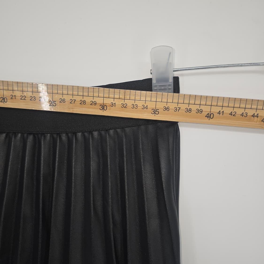 자라 블랙 레더 레이스 플리츠 롱 스커트 M 상품이미지6