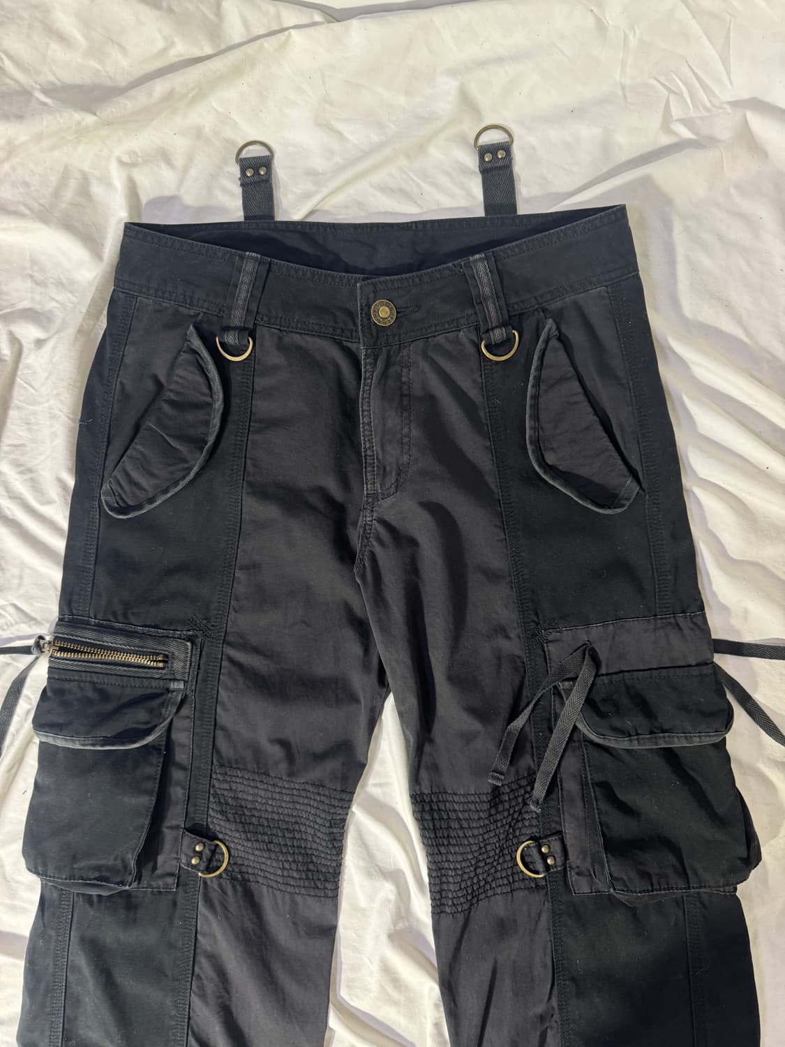 Cook jeans 패널 본디지 카고 팬츠 y2k vkei 상품이미지4