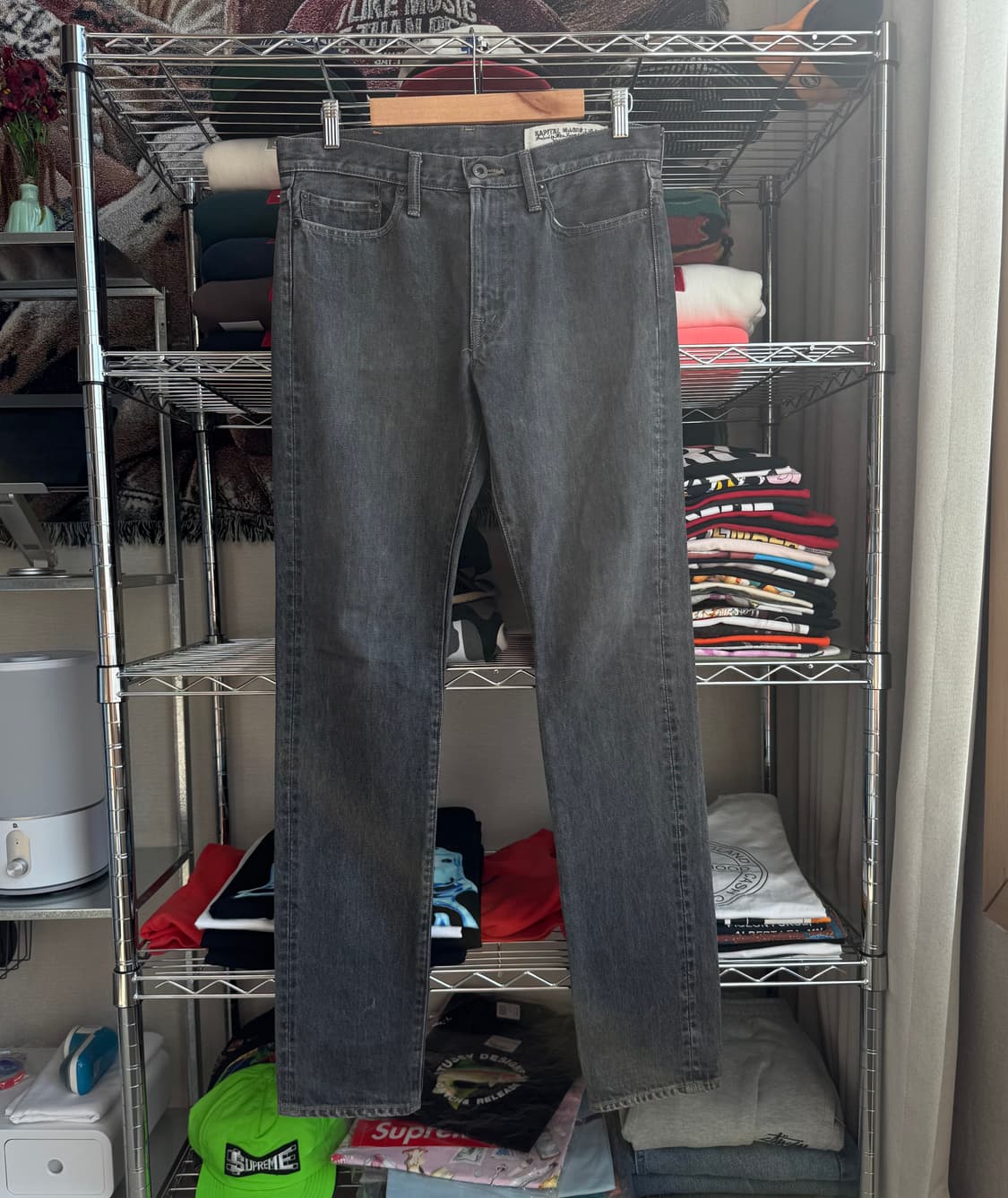 캐피탈 흑청 데님 팬츠 상품이미지2