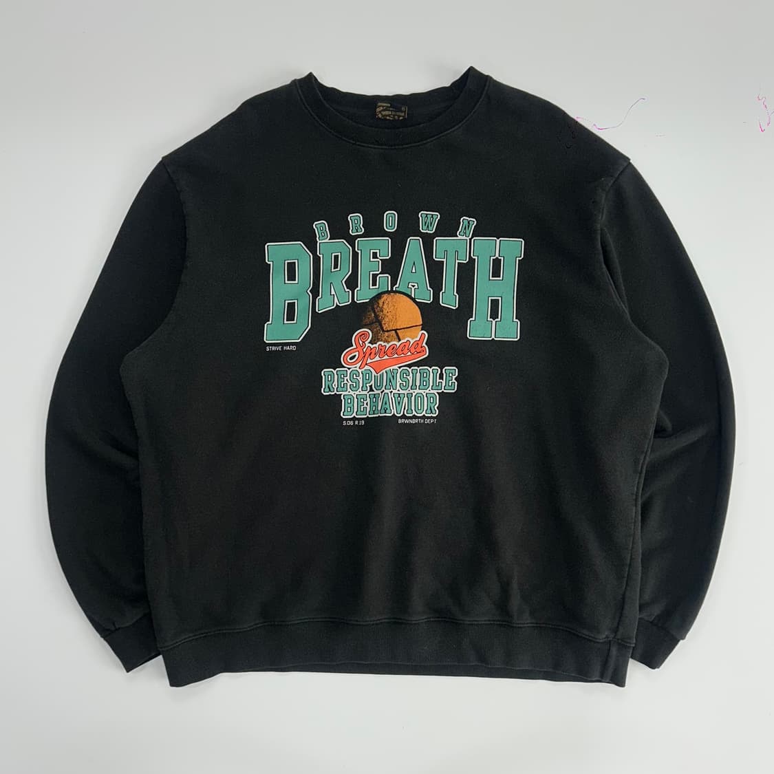 Brown Breath 브라운브레스 프린팅 로고 블랙 맨투맨  상품이미지3