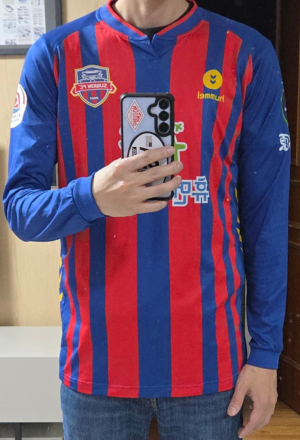 (착샷) 수원FC 긴팔 유니폼 져지 험멜 상품이미지8