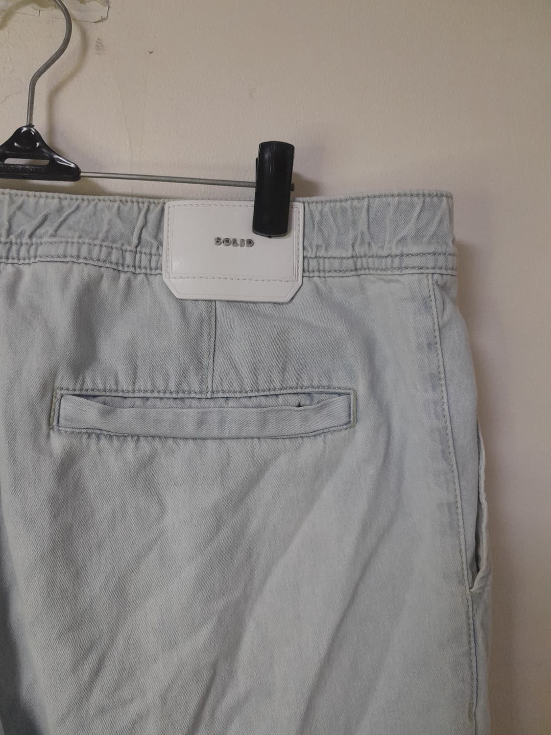 24SS 솔리드옴므 연청 밴딩 데님바지 52/36" 상품이미지1