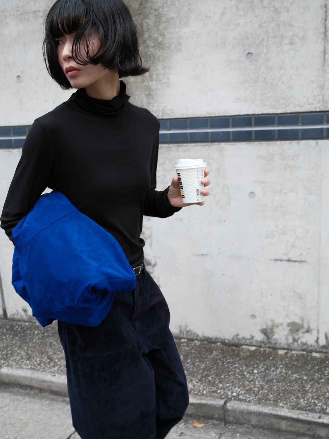 TAEY 태이 스웨이드 빅 토트백 블루 suede big tote 상품이미지2