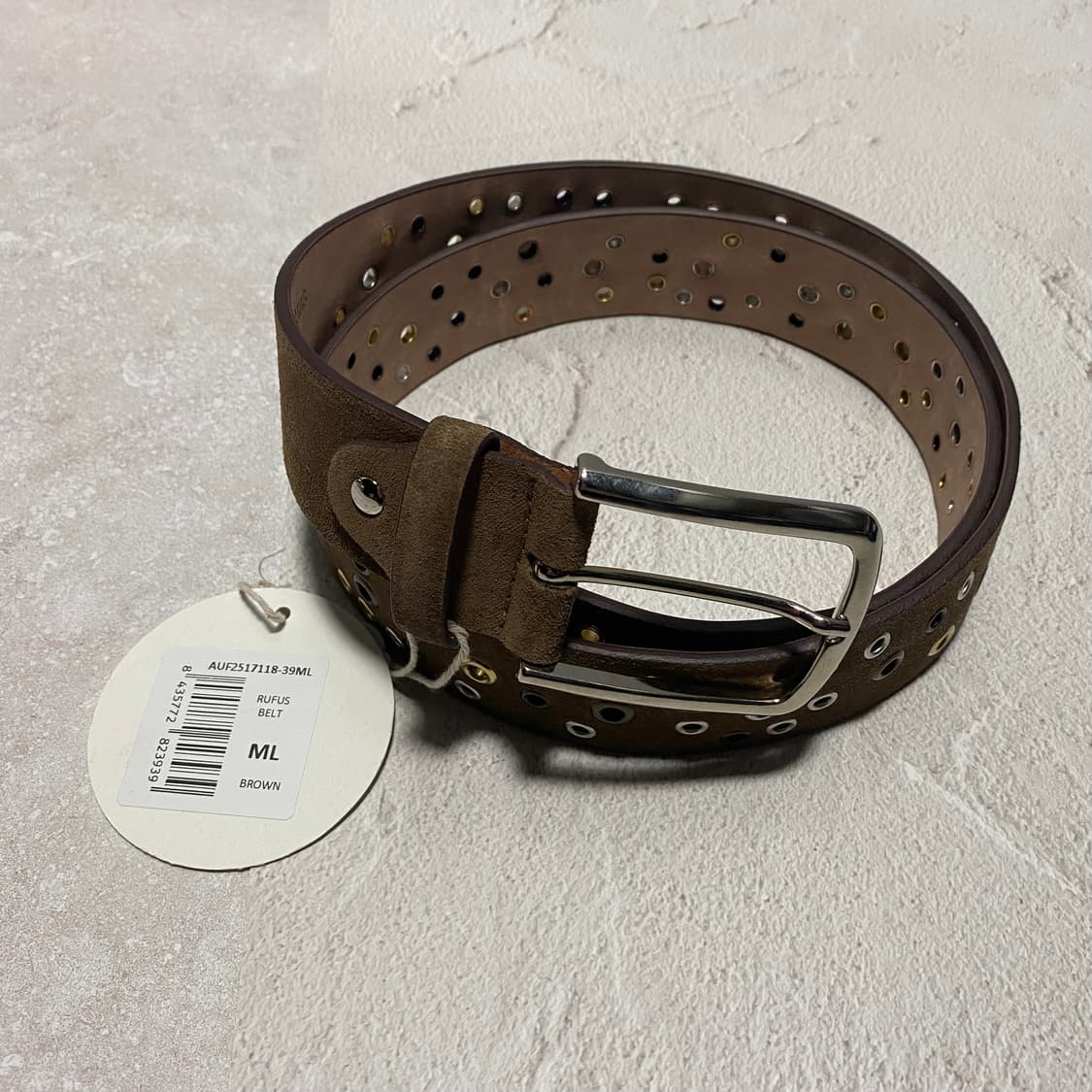 [S/M,M/L] 기마구아스 Rufus 벨트 스웨이드 브라운 상품이미지1