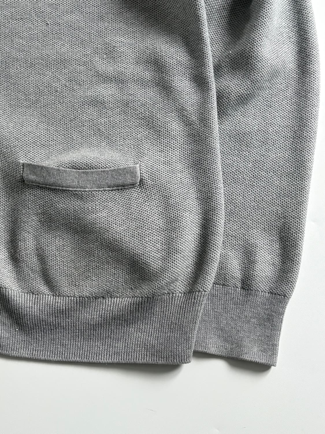 Polo 폴로 랄프로렌 QR신형 피마코튼 그레이컬러 브이넥 니트 가디건  상품이미지4