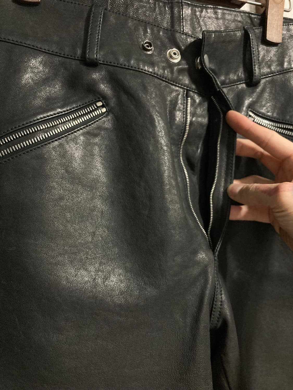 16AW 마르지엘라 기믹 레더 팬츠 상품이미지2