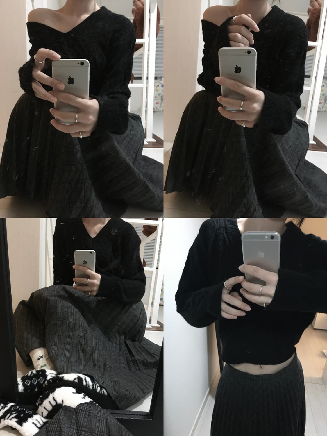 앞뒤 반전 아이보리 리본 디테일 니트♣️ 상품이미지5